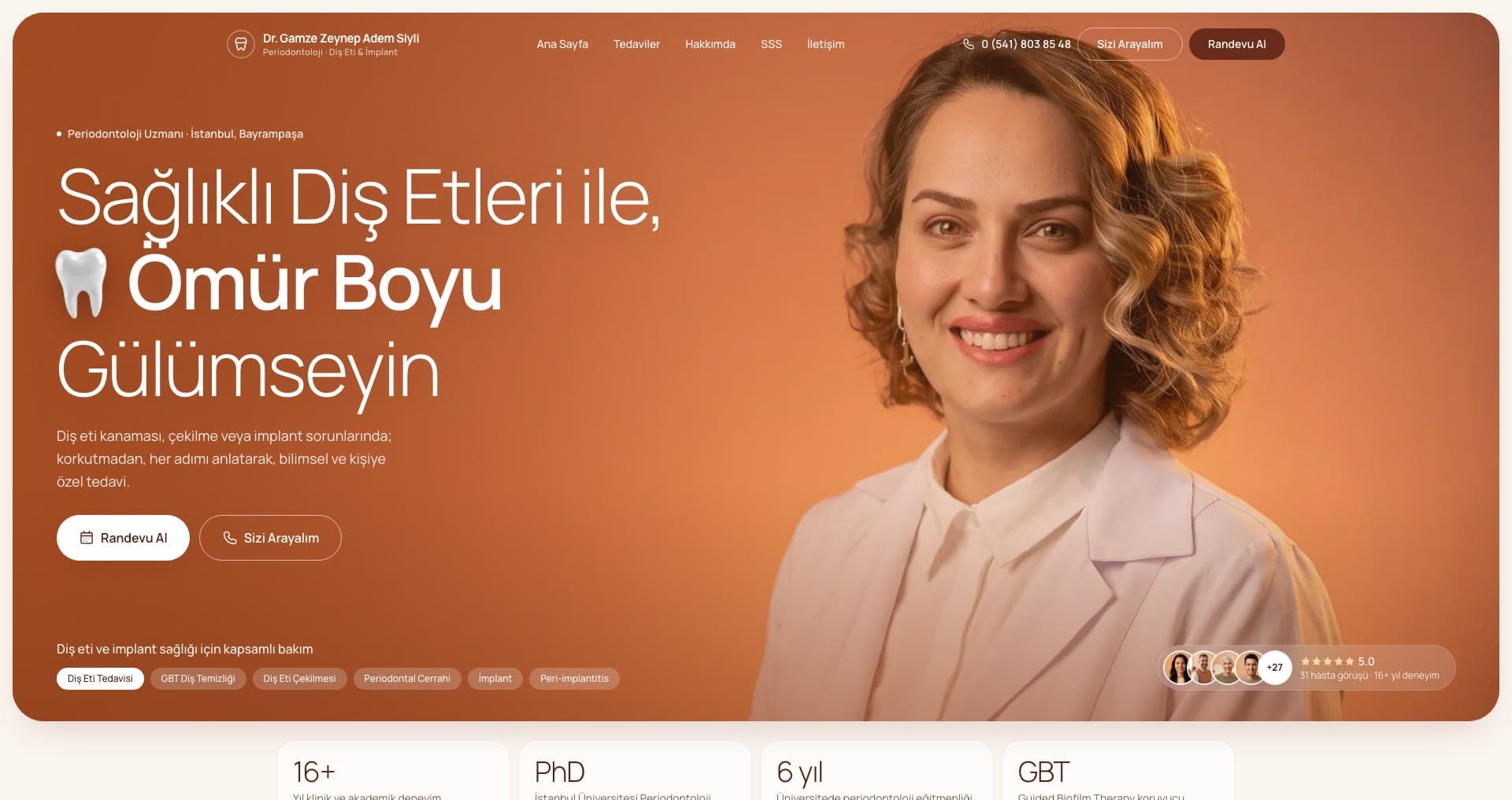 Dr. Gamze Adem Siyli: landing page