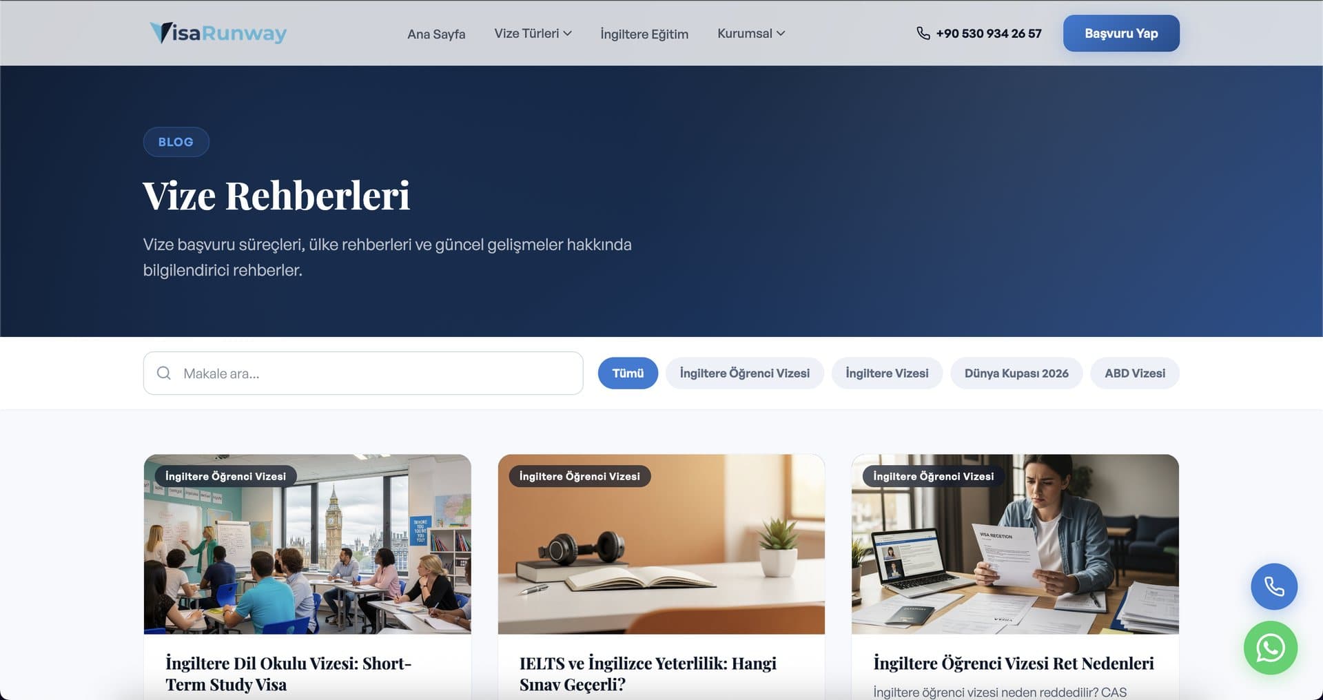 Visa guides that bring in search traffic.