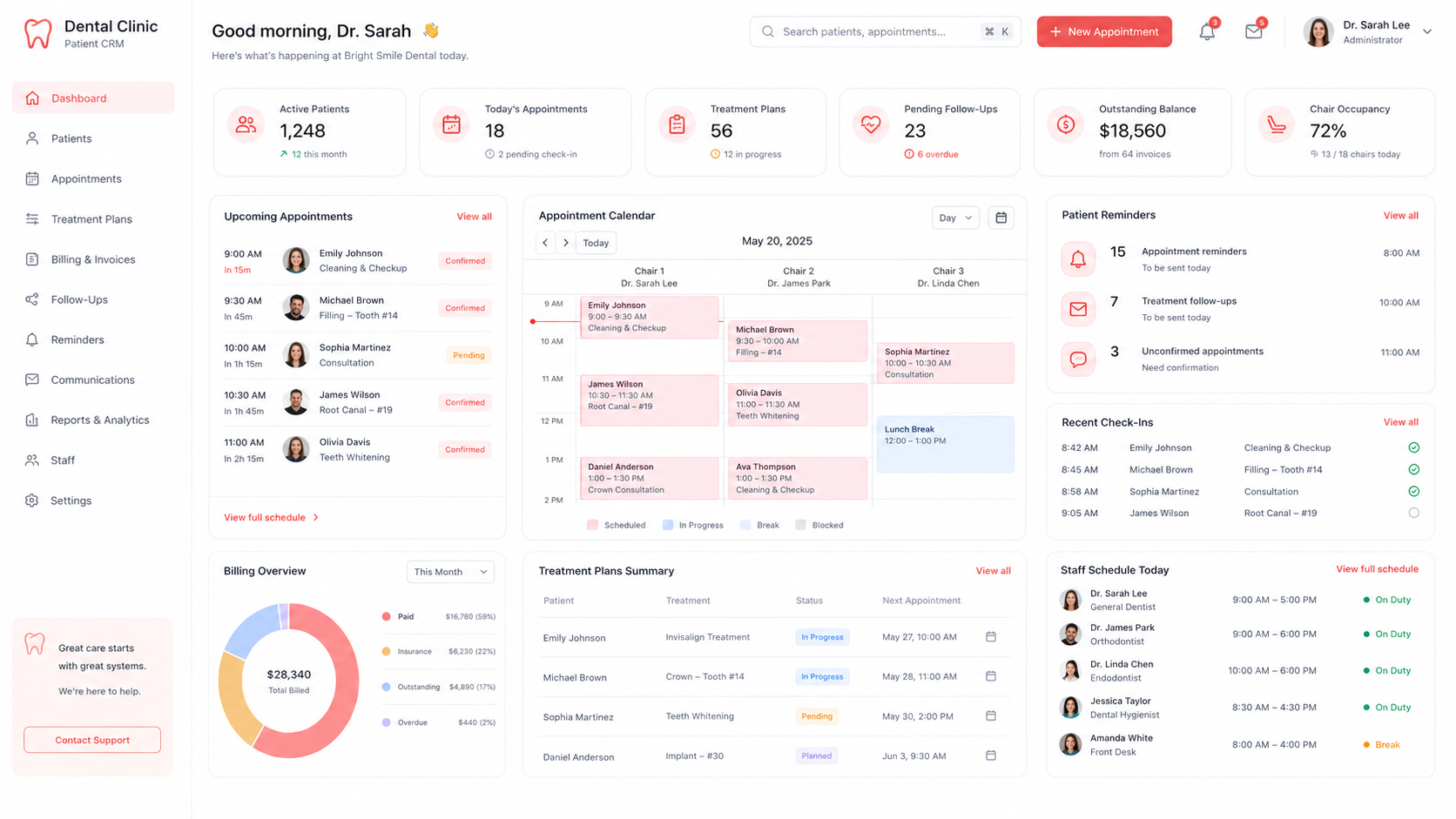 Dental Clinic CRM System