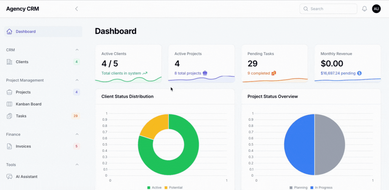 Agency CRM Demo