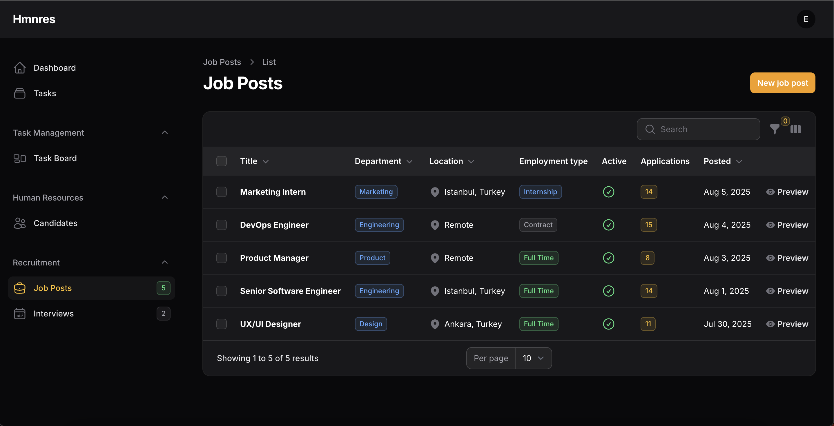 Agency CRM Screenshot