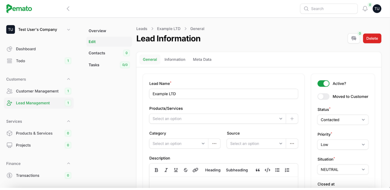 Visa Lead Management Kanban